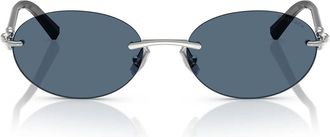Tiffany & Co. Sunglasses Tf3104 D 600180 Silver/Dark Blue Women