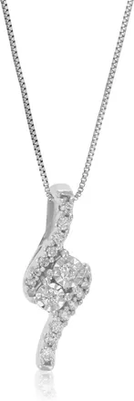 Vir Jewels 1/10 cttw Lab Grown Diamond Pendant Necklace in Sterling Silver with Chain For Women