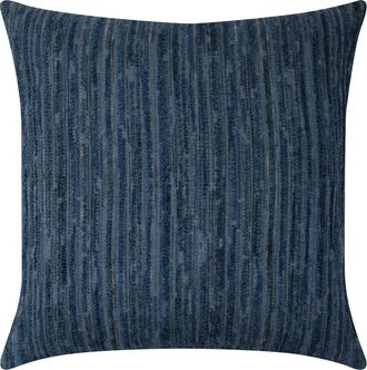 Elaine Smith Luxe Stripe Chenille & Boucle textured Indoor & Outdoor Woven Accent Pillow in Indigo at Nordstrom, Size 20X20