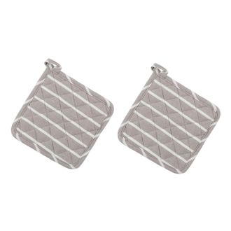 KASANOVA Set 2 presine 18x18 cm tinto filo righe chiare