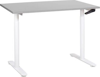 Beliani Manual Adjustable Standing Desk DESTINAS Grey/ White 120 cm 72 cm