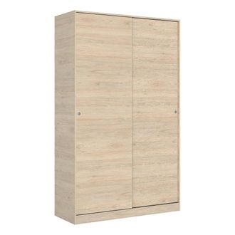 Dmora Armario Dcapuan, Perchero Para Dormitorio, Armario Con 2 Puertas Correderas, 120x50h204 Cm, Roble - Dmora
