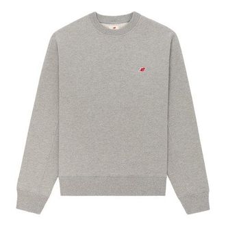 New Balance Mens MADE in USA Core Crewneck Sweatshirt in Grey Cotton Fleece, size X-Large