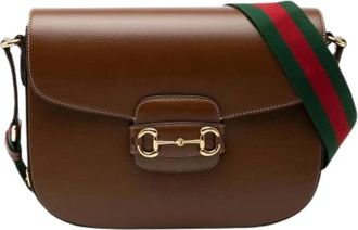Gucci Pre-owned Crossbody Bag - Dames - Vintage Schoudertas - Bruin - ONE Size - Leer - Vintage