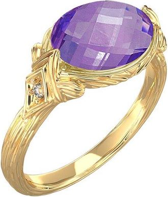 I.Reiss Company 14K 2.50 Ct. Tw. Diamond & Amethyst Cocktail Ring