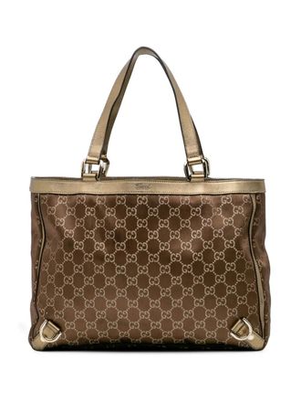 Gucci Borsa tote GG Satin Abbey D-Ring 2000-2015 - Marrone