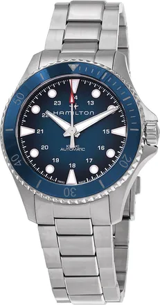 Hamilton Pre-owned Hamilton Khaki Navy Scuba Automatic Blue Dial Mens Watch H82505140