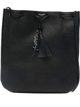 Saint Laurent medium Jean Flat tassel-charm shoulder bag - Black