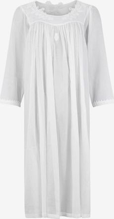 Celestine Besticktes Baumwollvoile-Nachthemd Marcella