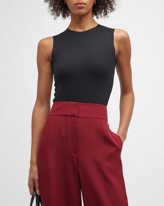 Commando Sleeveless Crewneck Neoprene Bodysuit