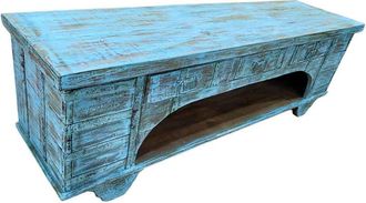 Wanderlust Deco Mueble bajo de madera artesanal 165-175x45x57h cm