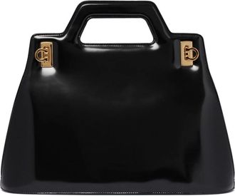 Ferragamo Wanda Hand Bag - Dames - Handtassen - Zwart - ONE Size - Leer - Tassen
