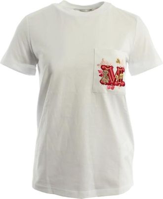 Max Mara Nynzio T-shirt - Dames - T-shirts - Wit - S - Katoen - Tops