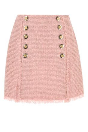 Balmain Womens Pink Tweed Skirt - Size EU 38 (Womens)
