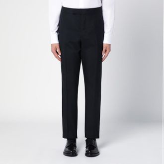 Thom Browne Black wool-blend trousers