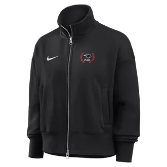 Nike Womens College (Clark Atlanta University) Nike Womens Phoenix Fleece Track Jacket in Black | ZW052NCLAU26-BLK