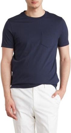 Brooks Brothers Cotton Jersey Knit Pocket T-Shirt in Navy Blazer at Nordstrom Rack, Size Xx-Large