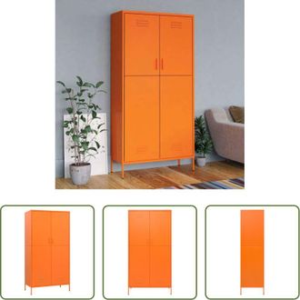 vidaXL vidaXL Armadio arancione - Armadio Arancione 90x50x180 cm in Acciaio