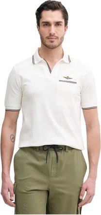 Aeronautica Polo Shirt - Heren - Polos - Beige - L - Katoen - Tops