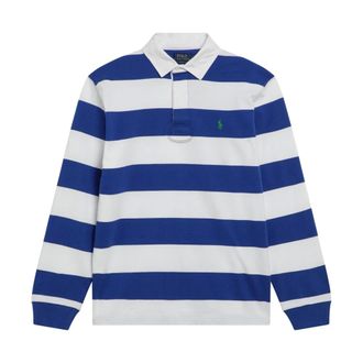 Polo Ralph Lauren Rugby Long Sleeve Knit - male - Polo Ralph Lauren - Polo Shirts - Blue - XL - Tops