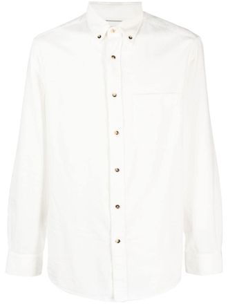 Brunello Cucinelli button-down corduroy shirt - men - Cotton - M - White