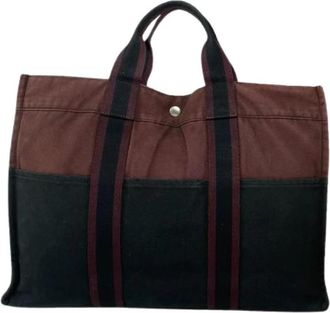 Herm&egrave;s Pre-owned Canvas Tote Bag - Dames - Vintage Shopper - Veelkleurig - ONE Size - Vintage