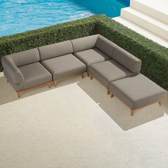 Frontgate Casoria 5-pc. Modular Seating Collection In Dove Upholstery - Frontgate
