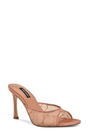 Nine West Kiscop Lace Slide Sandal in Light Natural at Nordstrom, Size 7.5