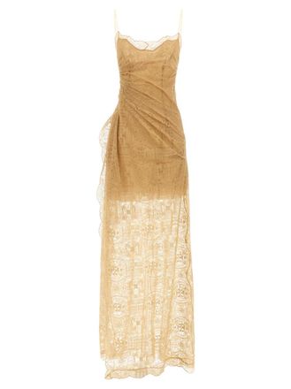 Ermanno Scervino Orange Embroidered dress