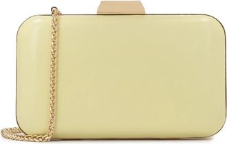 Kazar Heldergele tasdoos met ketting - Dames - Schoudertassen - Geel - ONE Size - Leer - Tassen