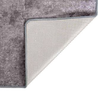Berkfield Home Rug Washable 160x230 cm Grey Anti Slip | Size: 100 cm diameter