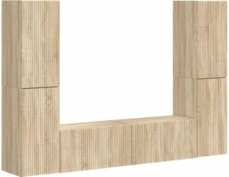 vidaXL Conjunto De Mueble De Tv 6 Uds. Roble Sonoma Vidaxl