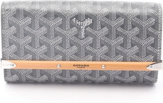 Goyard Gray Coated Canvas Wood Pouch (Pre-Owned)