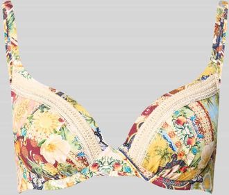 Watercult Bikini-Oberteil im Allover-Look Modell TREASURED TROVE in Beige, Gr&ouml;&szlig;e 38C