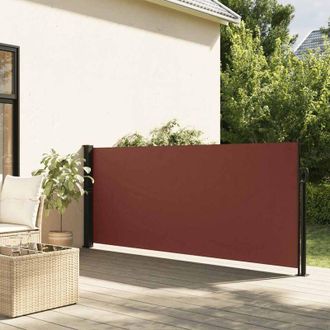 vidaXL Toldo Lateral Retr&aacute;ctil Marr&oacute;n 100x300 Cm Vidaxl