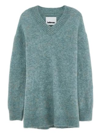 Bellerose Auris V-neck sweater - women - Kid Mohair/Elastane/Wool/Polyamide - S - Blue
