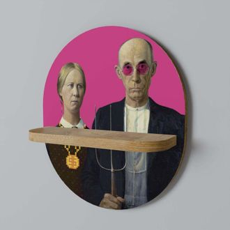 OEM Estante Ovalado Con Ostentaci&oacute;n G&oacute;tica Americana