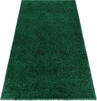 RugsX Rugsx - Tappeto Soffi Shaggy 5cm Verde Bottiglia Green 200x290 Cm