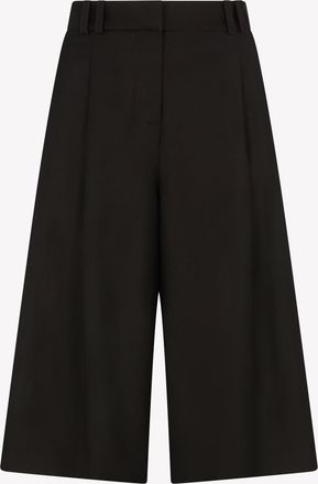 Serena Bute Wool Tailored Culottes - Chocolate Brown