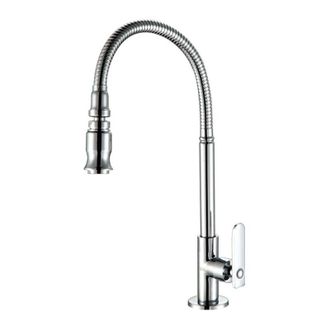OEM Grifo De Cocina Y Jard&iacute;n De Acero Inoxidable Con Ca&ntilde;o Giratorio De 360 Grados Y Cabezal Rociador Extra&iacute;ble, Para Fregadero, Lavadero, Solo Agua Fr&iacute;a, 