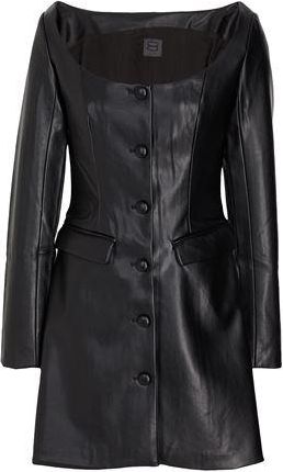 8 by YOOX SCOOP-NECK BLAZER MINI DRESS