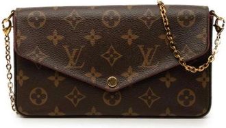 Louis Vuitton Pre-owned Pochette Felicie - Dames - Vintage Clutch - Bruin - ONE Size - Vintage