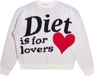Diet Starts Monday Mens Lovers Knit Sweater In White