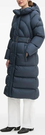 Colmar hooded belted coat - Blue