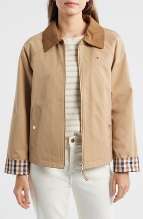 Tommy Hilfiger Zip-Up Barn Jacket in Camel at Nordstrom, Size X-Small