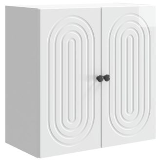 vidaXL Armario De Pared Blanco Brillante 59 X 31 X 60 Cm Vidaxl