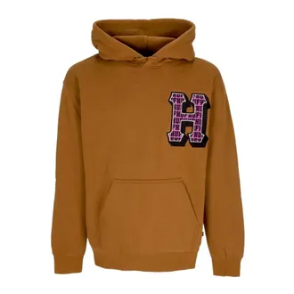 HUF Felpa con fodera in pile e patch logo - - Sweatshirts & Hoodies - Uomo - Marrone - XL