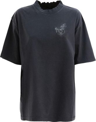 Balenciaga Black Crewneck Logo T-Shirt