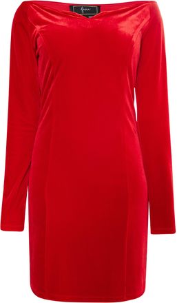 Faina Mini-jurk met lange mouwen Dames rood