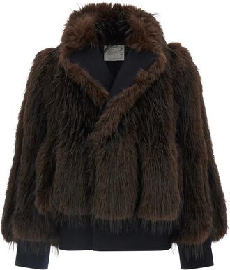 sacai Dames, Jassen, Bruin, Maat: 2XS Wol